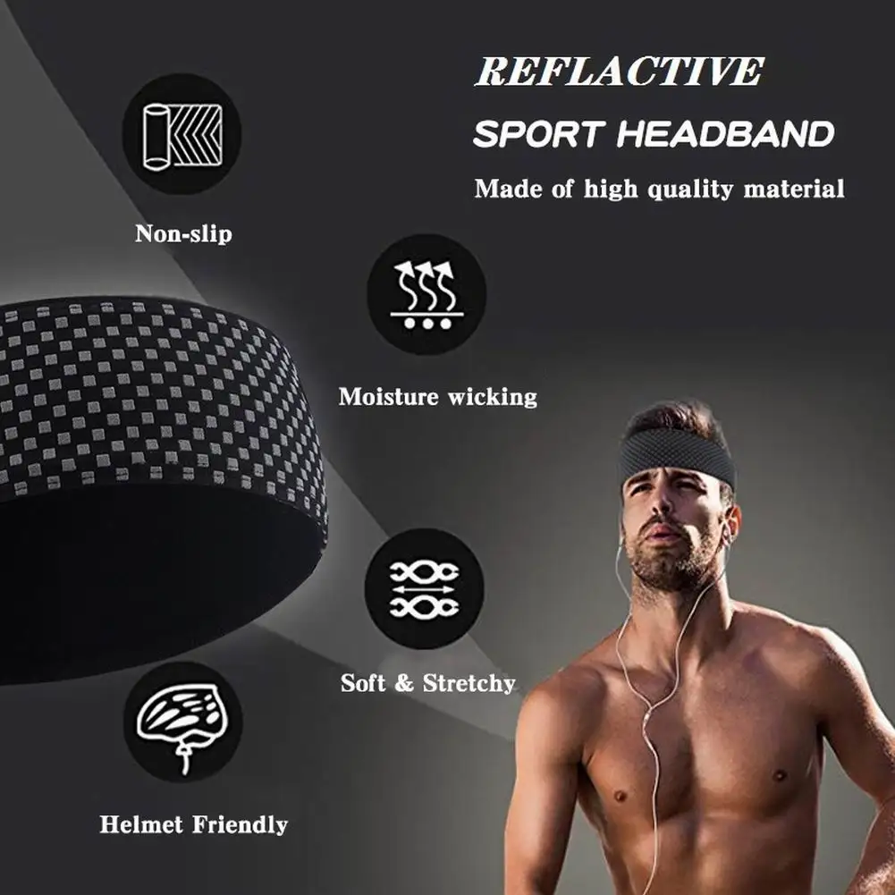 Мужские и женские мужские дышащие спортивные головные уборы со светоотражающей