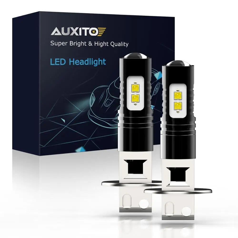 2 шт. H3 супер светодиодный лампы 50 Вт Авто светильник футболка с принтом