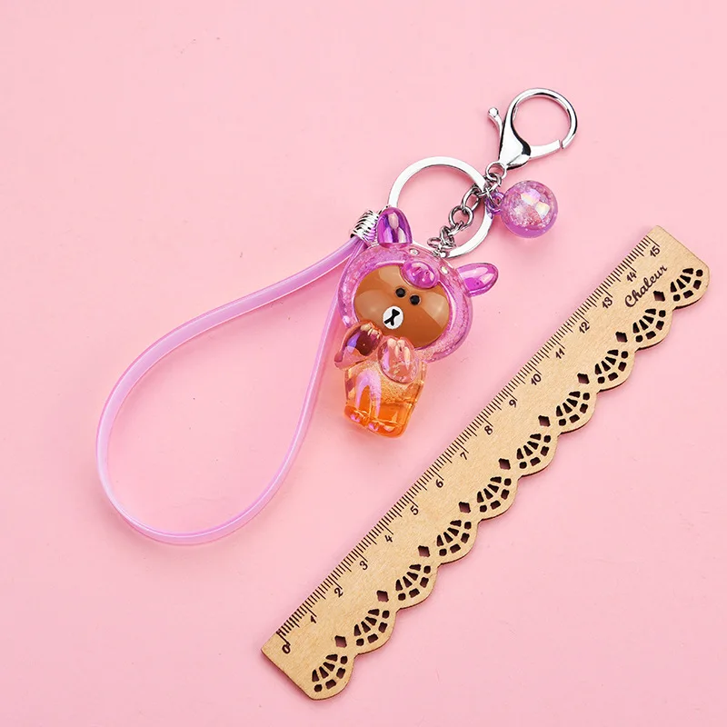 Корейский пузырьковый акриловый брелок с милым медведем креативная подвеска