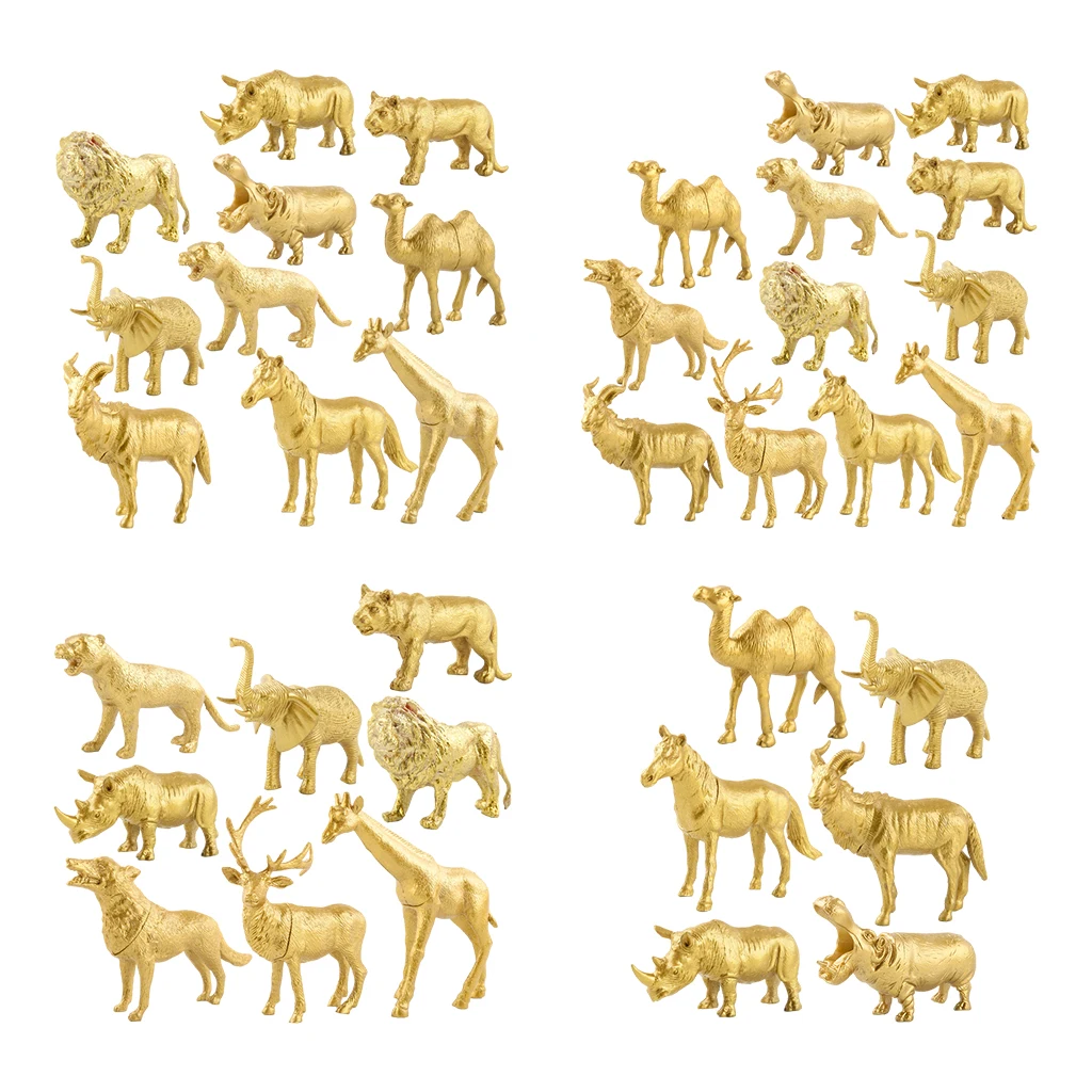 

Wild Life Zoo Animal Figures Simulation Model Wolf Deer Lion Giraffe Playset Eduactional Playset Toy Classrooms Rewards Toddler