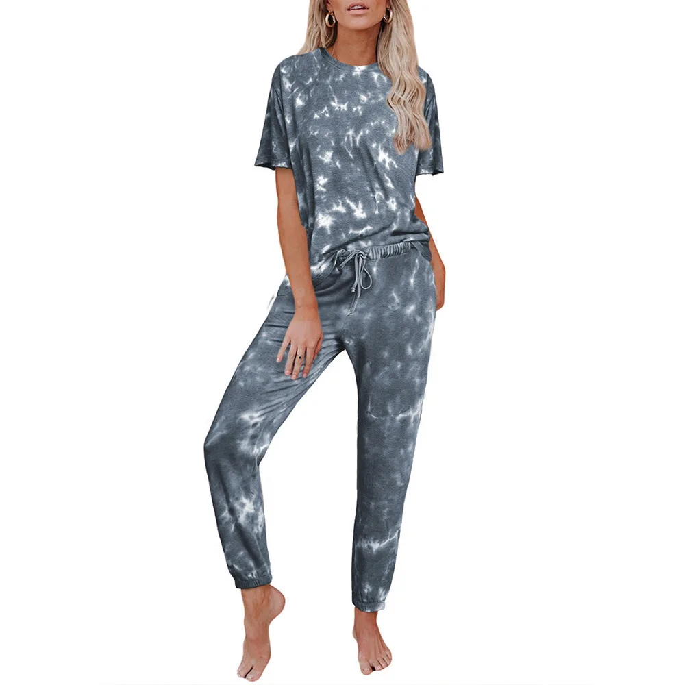 

UETEEYMALL New Fashion Sleepwear Long Sleeve Tops+Pants Women's Cute Pajamas Female Casual Lounge Wear