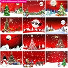 Набор для алмазной живописи AB, сумка на молнии, мультяшный цвет, Санта-Клаус и сани, искусственный Декор