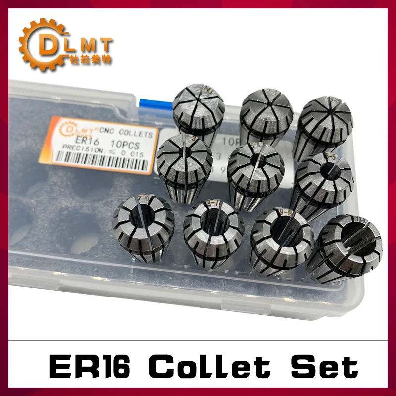 1 комплект ER16 1-10 мм 1/4 1/8 пружинный цанговый патрон высокоточная Цанга ER Набор 0 015