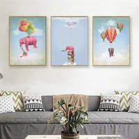 gatyztory 3pcset diy painting by numbers cartoon elephant paint by numbers for adults child home wall art picture art painting
