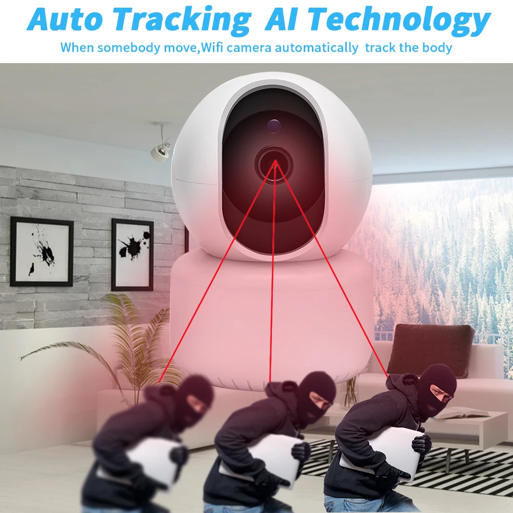 2288*1288P 3MP WIFI Camera Mini Pan/Tilt IP Auto Tracking Two-Way Audio Motion Detection XMEYE Cloud ICsee Baby Monitor | Безопасность и