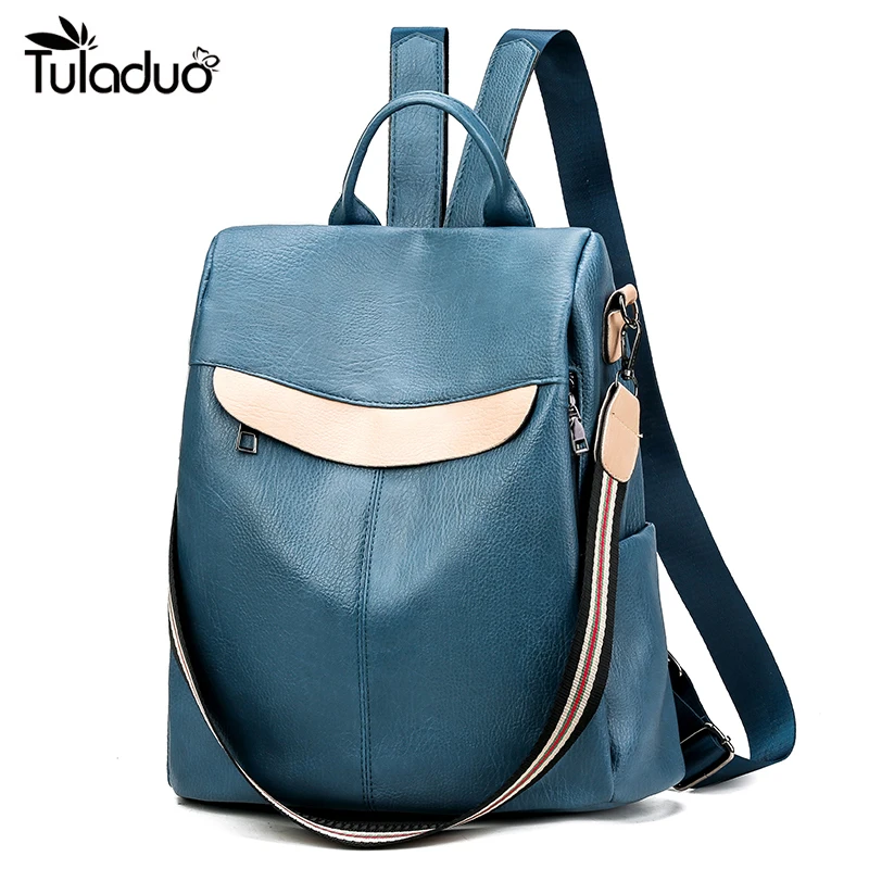 

Fashion Korean Anti-theft School Bag For Girls Multifunction Waterproof Women's Backpack Simple Shoulder Bags For Women