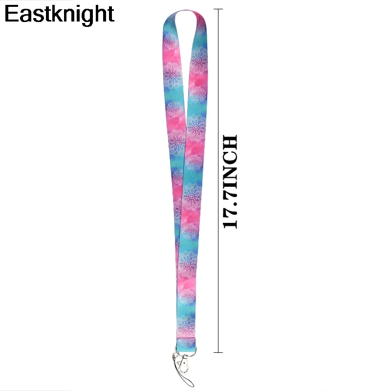 12 шт./лот звездное небо Йога узор ремешок на шею ремешки для ключей ID карты