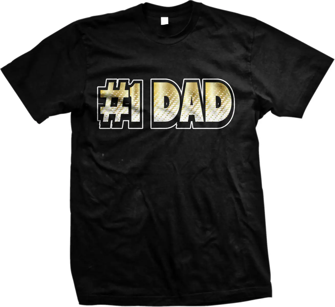 #1 папа Золотой День Отца лучший смешная надпись слоганцы Мужская