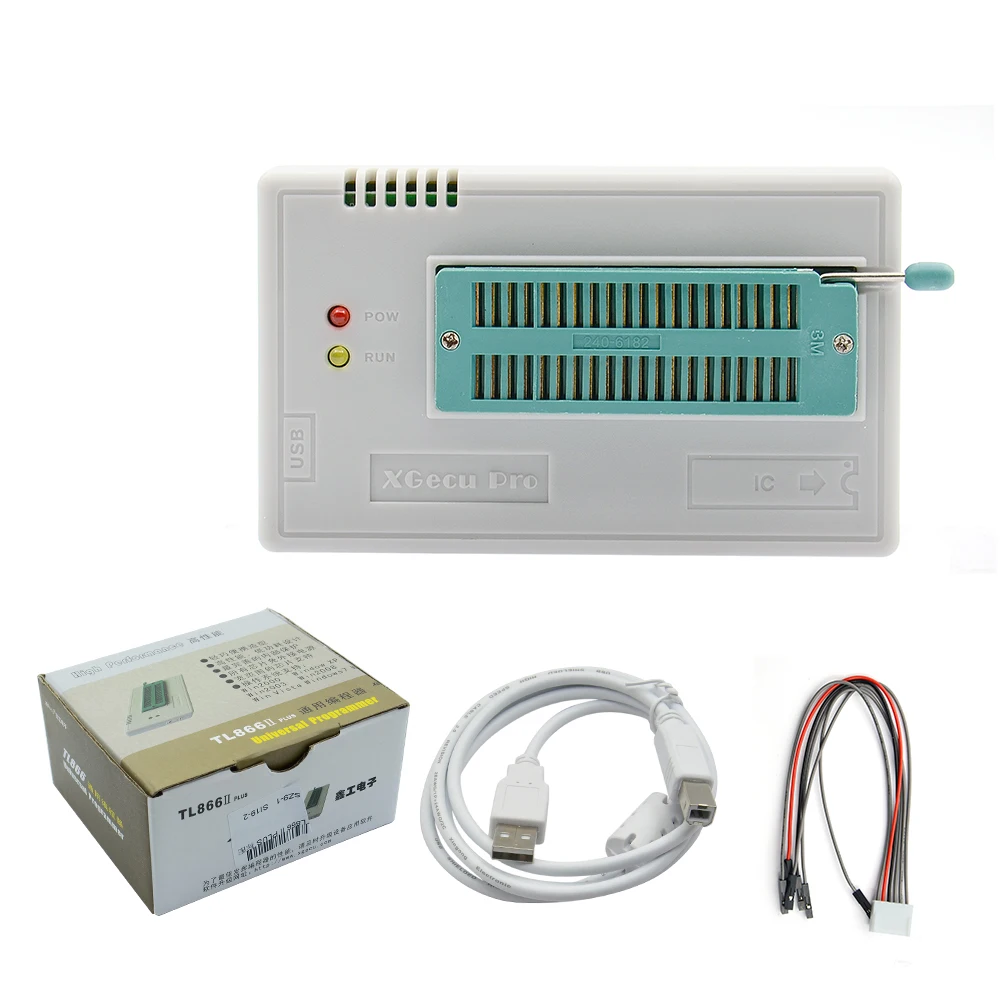 Новейший 100% оригинальный новый V10.08 TL866II Plus Универсальный программатор Minipro + SPI
