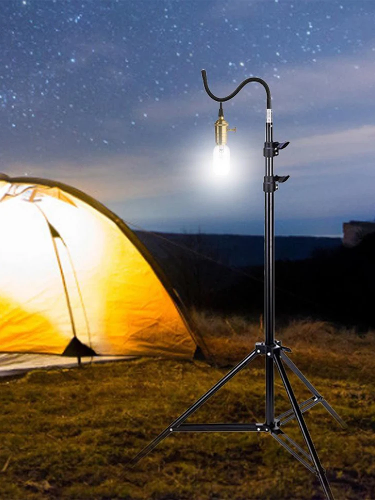 

Camping Light Stand Lightweight Convenient Lamp Support Holder Tripod Durable Light Lamp Lantern Picnic Hiking Camping Equipment