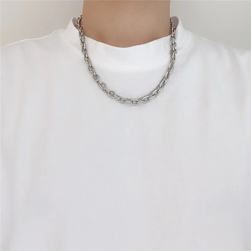 Модный Угол Наклонный шлифование О образный двойной кулон titanium стали