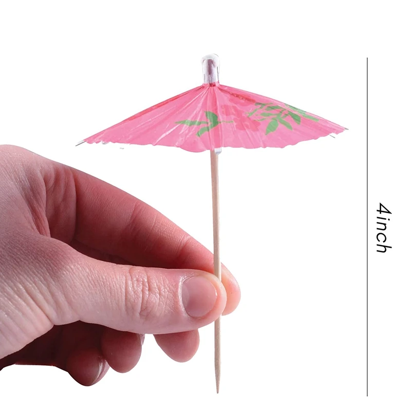 

Drink Umbrella Cocktail Picks,220 Pcs Assorted Tropical Color Party Picks for Bars,Picnic,Cake,and Party Decoration