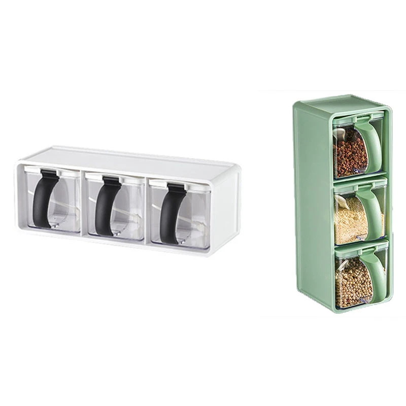 

Seasoning Box Set Household Kitchen Seasoning Jar Wall-Mounted Seasoning Storage Box
