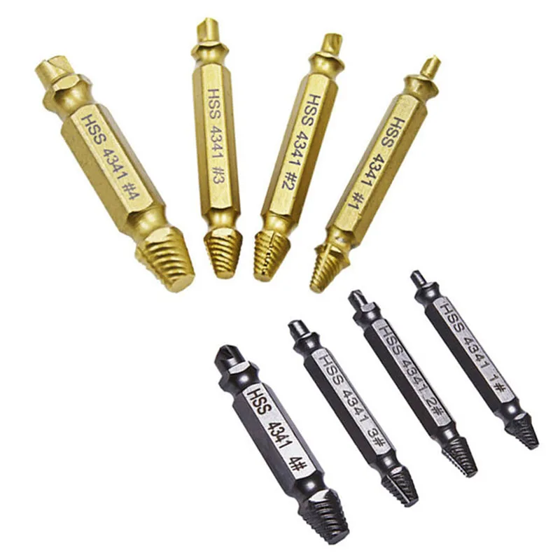 8 шт. Матовые винтовые экстракторы набор сломанной винтовой съёмник HSS4341 серебро