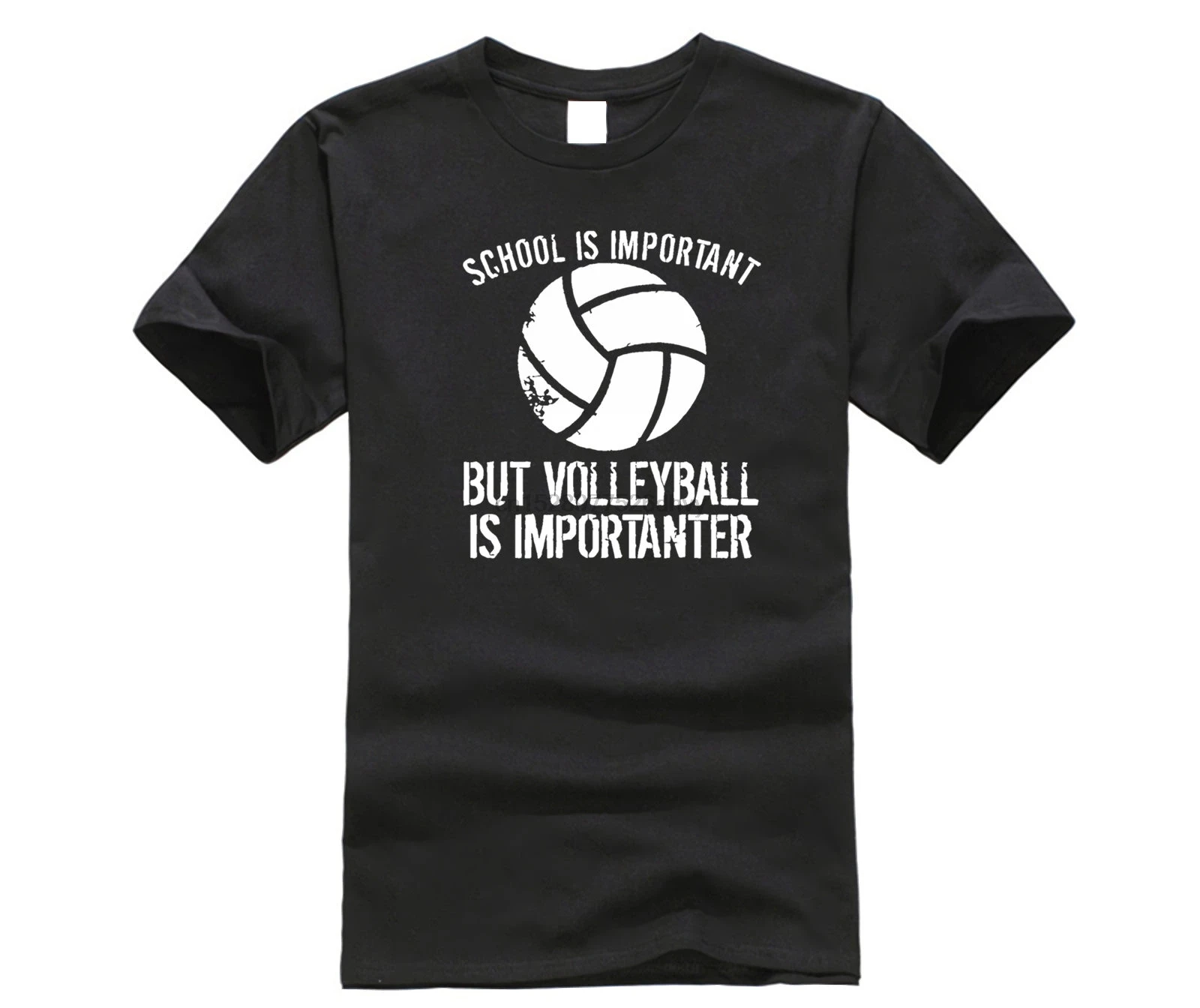

School Is Important But Volleyballer Is Importanter Funny T-shirt Fashion Men And Woman T Shirt Free Shipping