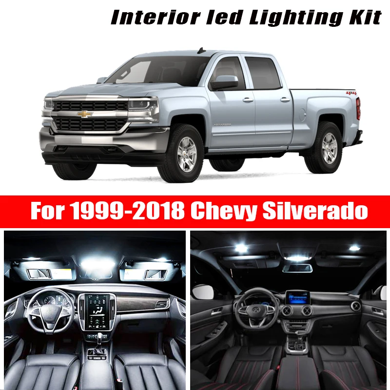 Автомобильные аксессуары для 1999 2018 Chevy Silverado белый цвет Canbus без ошибок