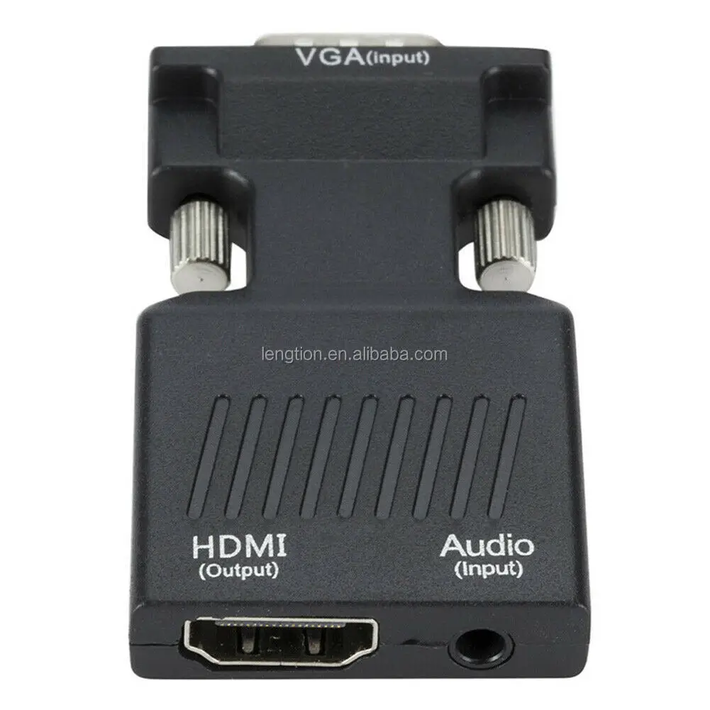 Адаптер VGA-HDMI-совместимый с аудио/1080p видеовыходом преобразователь VGA в HDMI-Co