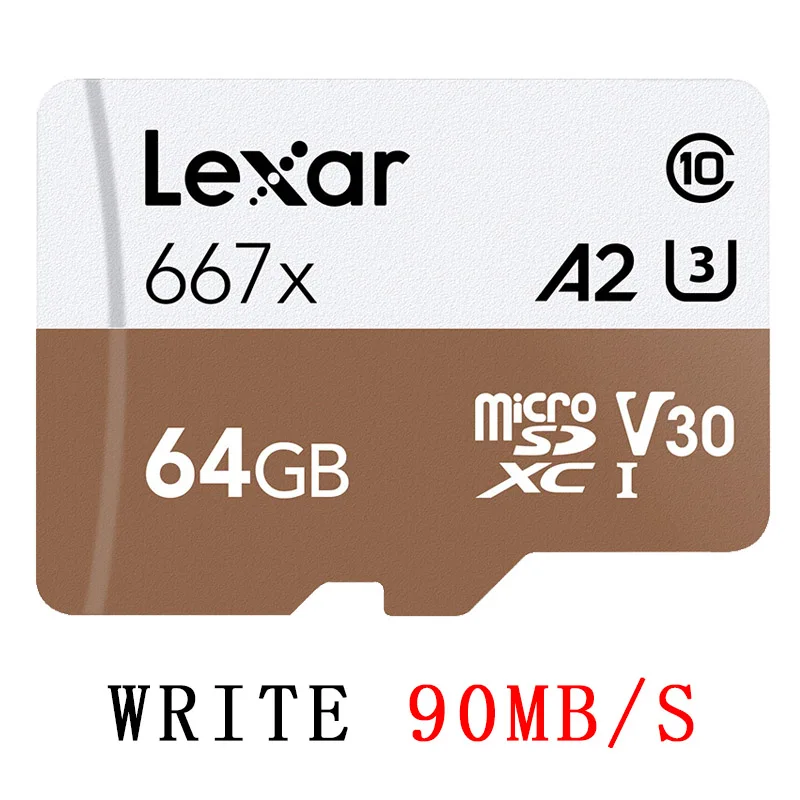 64GB 667X Lexar 633X128 Гб Micro SD высокоскоростная карта памяти 32 Гб U3 667X64 Гб класс 10 картао де Мемория tf флэш-карта для 4K HD видео 512G - Емкость: 64GB 667X