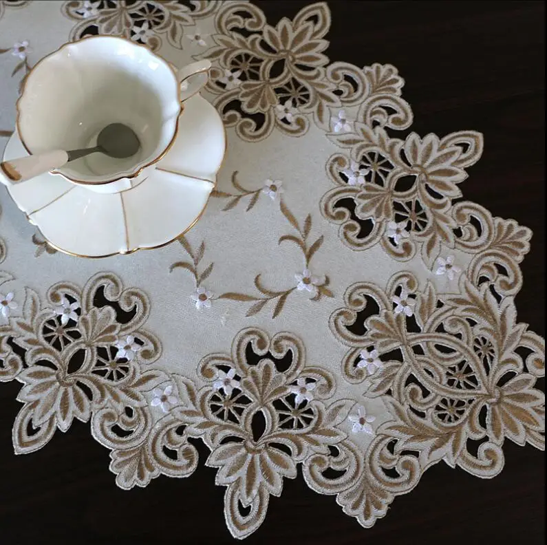 Европейская винтажная вышитая ткань эллипс свадебная настольная настольное