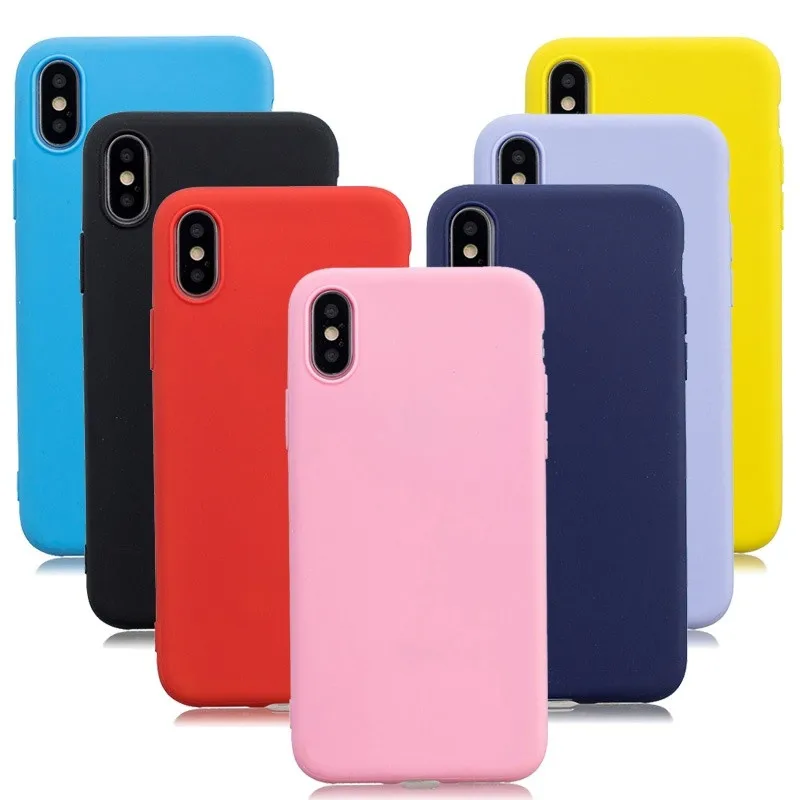Чехол для Телефона iPhone 7 6 6s 8 X Plus 5 XR XS Max роскошный простой однотонный Ультратонкий