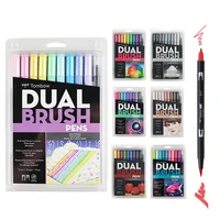 tombow abt dual brush pen watercolor art marker 108 colors set sketching drawing calligraphy pastel bright galaxy grey portrait