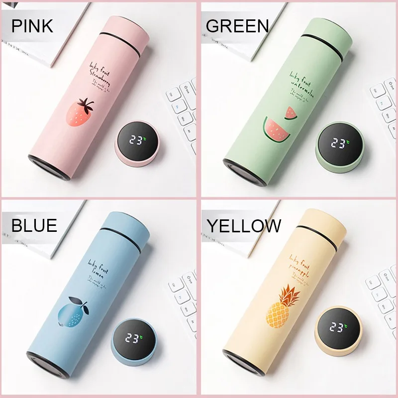 Умная термобутылка 500 мл термос из нержавеющей стали бутылка для воды детей