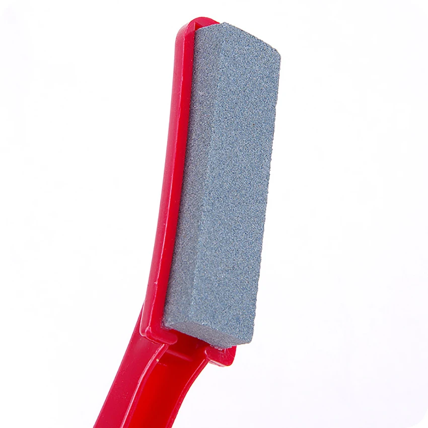 

Kitchen Knife Sharpener Stone with Plastic Handle, Portable Manual Fast Sharpening Grindstone Tool for Knives Scissors