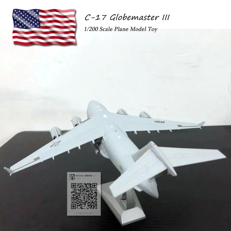 WLTK 1/200 весы C-17 Globemaster III Strategic и Tactical Airlifter литой под давлением металлический армейский самолет модель игрушка для коллекции