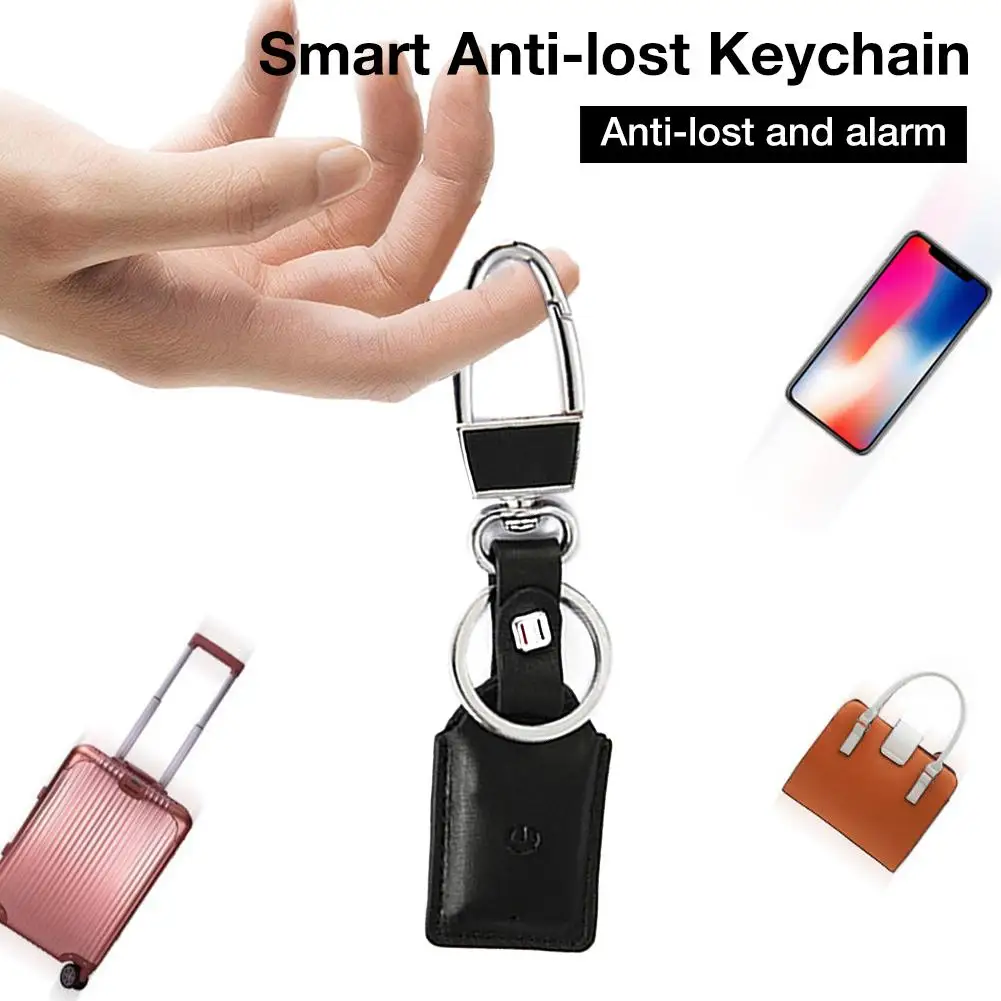 Брелок для поиска ключей умный трекер анти потеря натуральной кожи Bluetooth брелок с