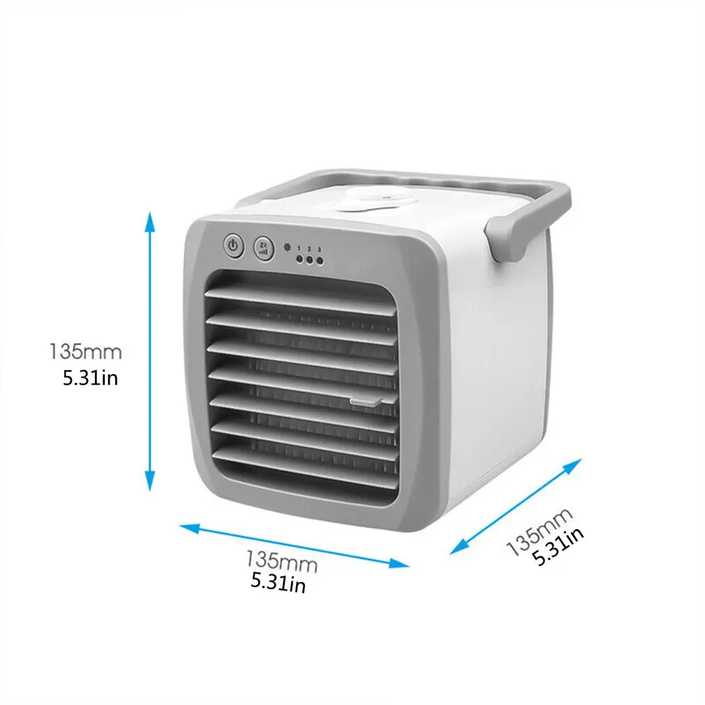

USB small air conditioner mini fan household dormitory office air cooler Desk Cooler Cooling Bladeless Fan