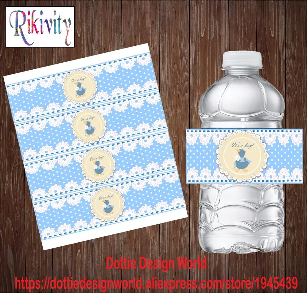 Rikivity 20 шт на заказ это мальчик Кружева Детский душ бутылки воды вина этикетки