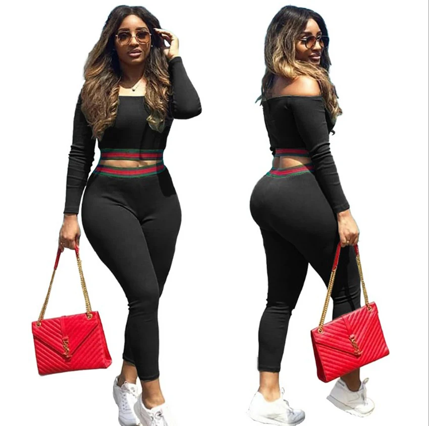 

Autumn and winter fashion solid color women's suits Explosive casual sports two-piece women's suits