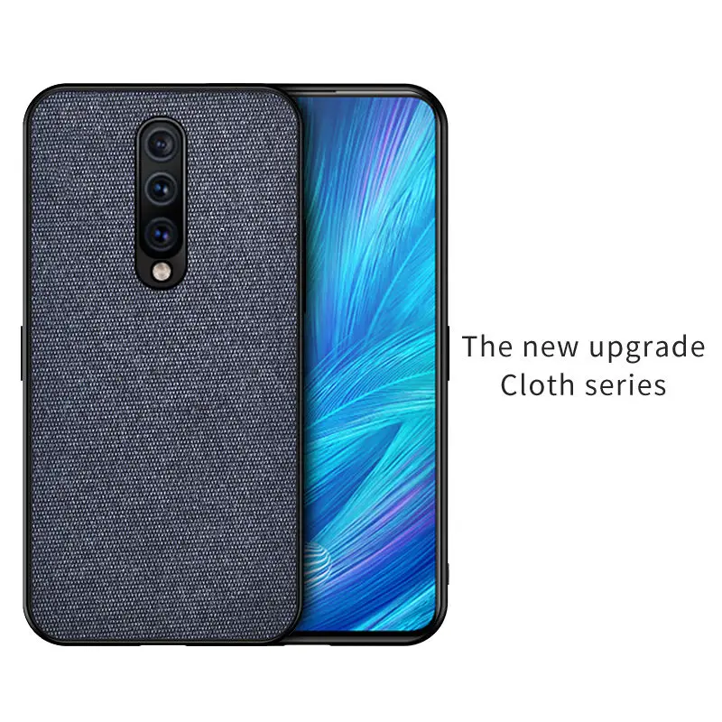 Чехол из хлопковой ткани для Oneplus 7 7T Pro 6 T 6 T Retra, силиконовый тканевый чехол для One plus 7 Pro, чехол Oneplus7 Pro, чехол One plus7 6 - Цвет: Blue