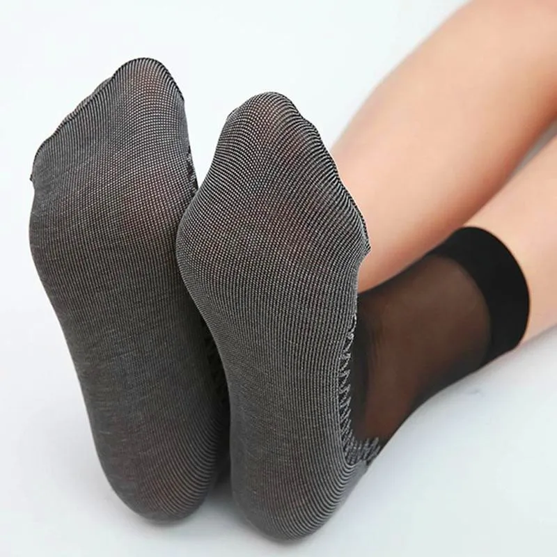 10Pairs High Quality Women Socks Velvet Silk Spring Summer Socks Breathable Soft Cotton Bottom Wicking Slip-resistant Short Sock
