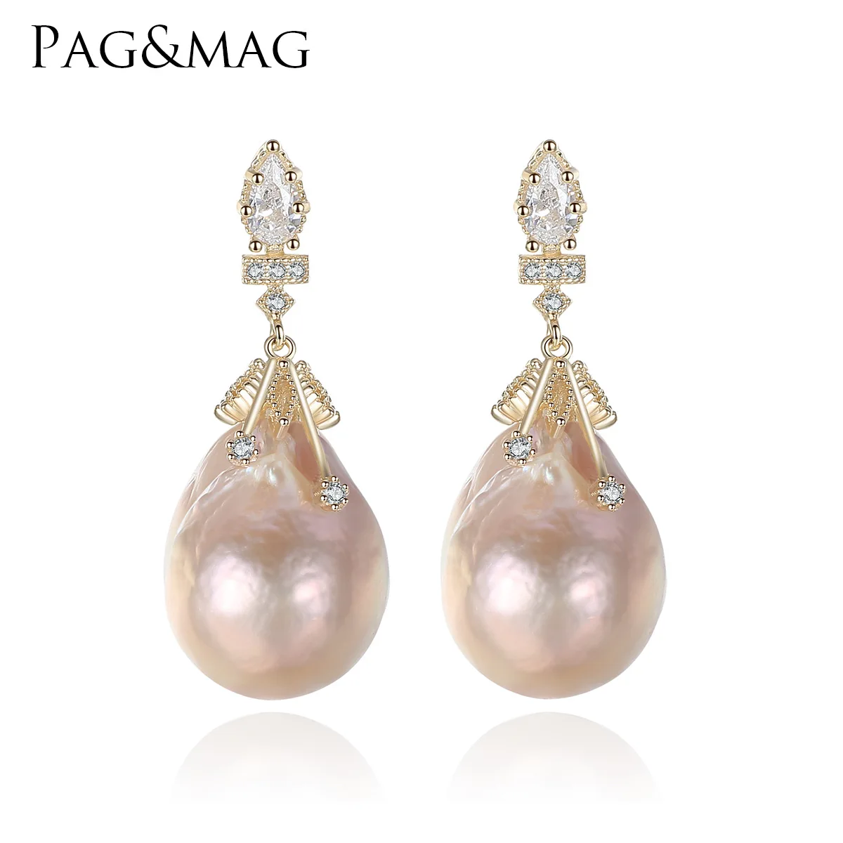 

PAG & MAG special baroque pearl S925 pure silver earrings