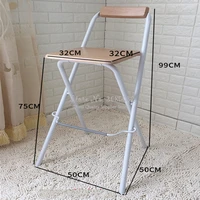 new european bar stools folding high formal dinning chairs home simple portable thickening adult chair