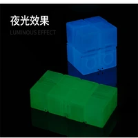 glow infinity cube puzzle fidget toys glow in the dark stress relieving fidgeting game hand twister for adults kids time killing