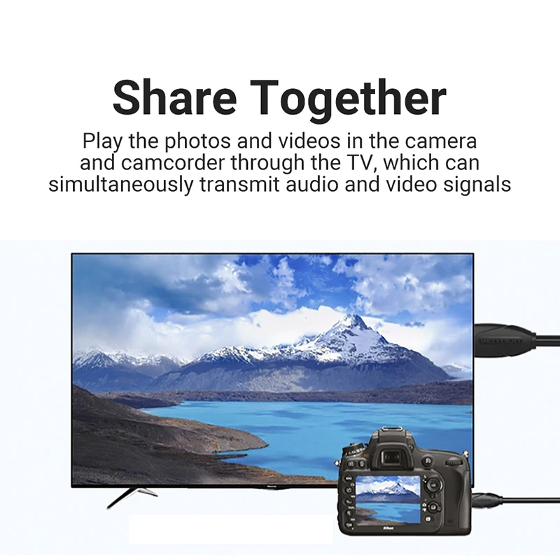 Vention Micro HDMI к кабель 1 м удлинитель папа Женский для планшета HDTV Камера GoPro |