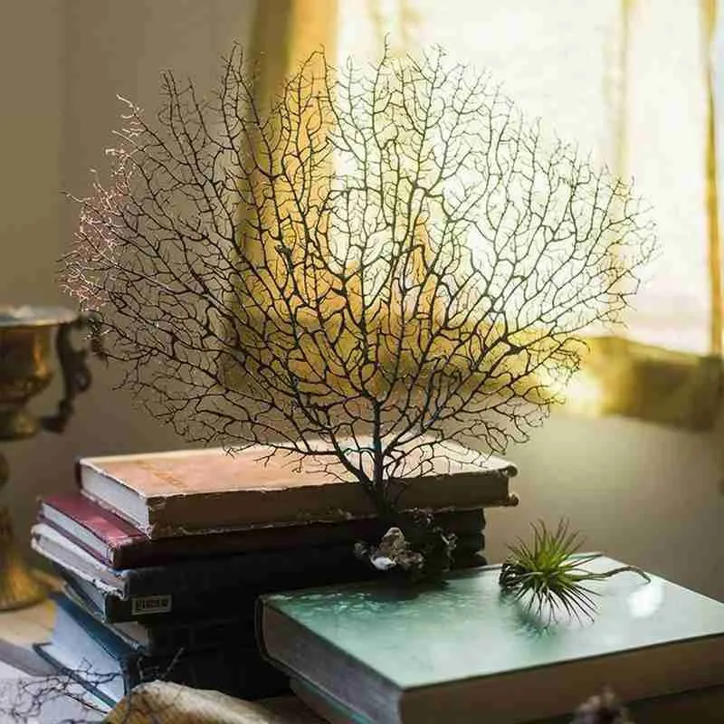 15-25cm Natural Sea Red Willow Brown Iron Tree Coral Branch Home Fish Tank Aquarium Landscape Crafts Decoration Plants Snail | Дом и сад