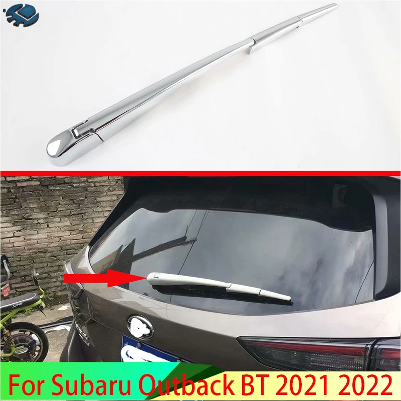 

For Subaru Outback BT 2021 2022 Car Accessories ABS Chrome Rear Window Wiper Arm Blade Cover Trim Overlay Nozzle Molding Garnish