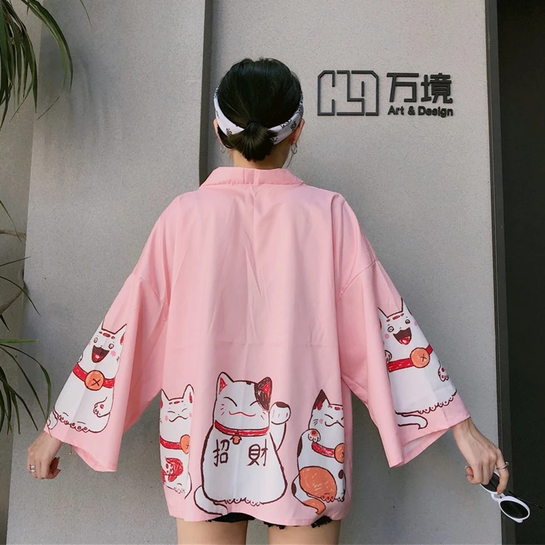 Летнее Тонкое Пальто Harajuku в китайском стиле универсальная Свободная одежда для