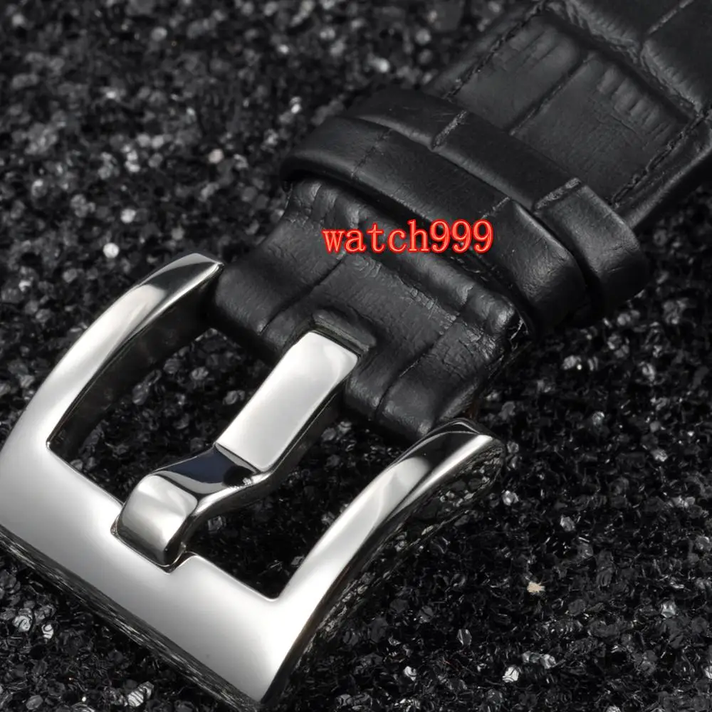 Corgeut 43 мм синий циферблат серебряный корпус GMT автоматические мужские модные