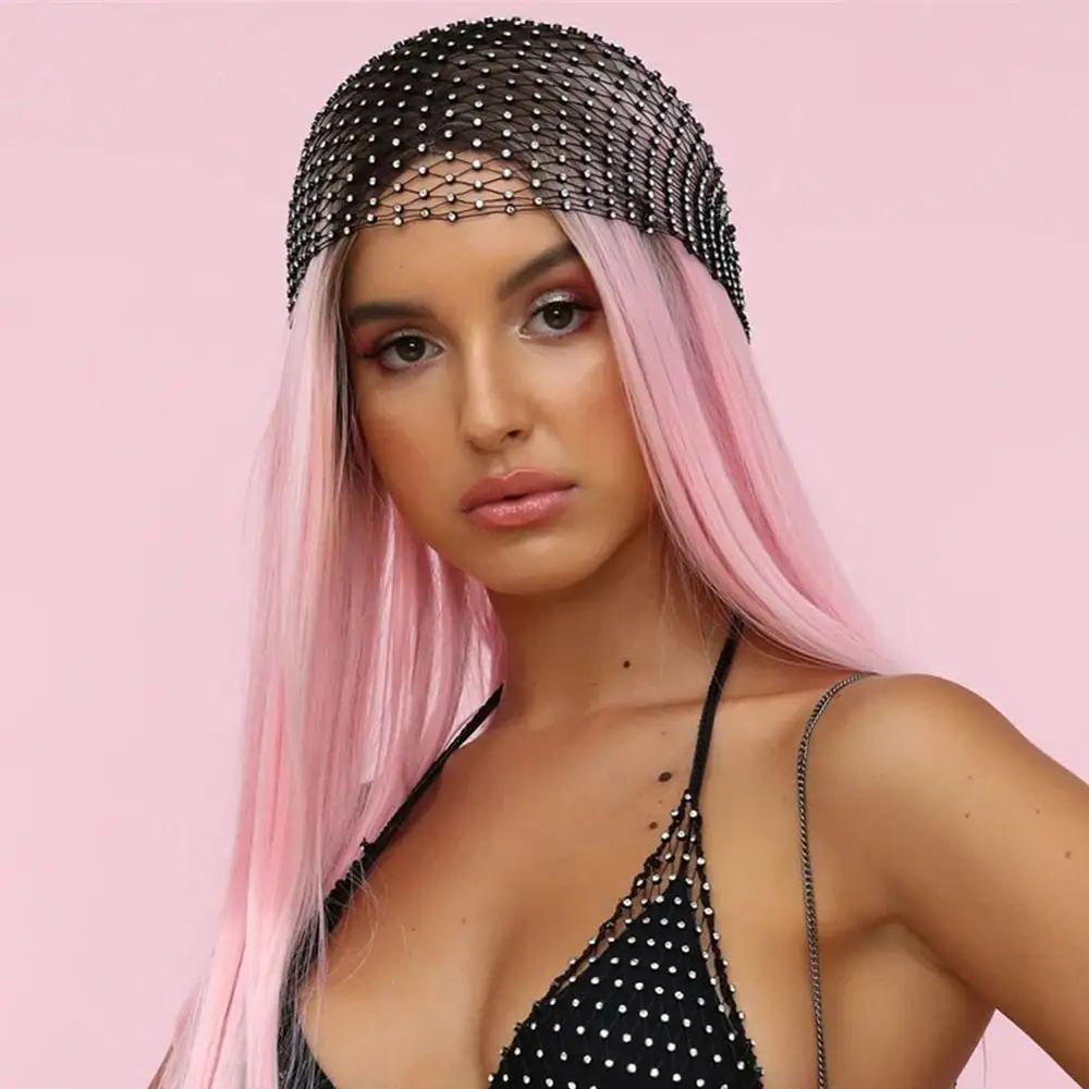 Повязка на голову Stonefans с кристаллами Женская украшение ручной работы кисточками