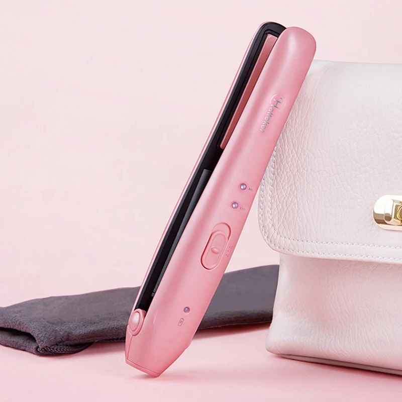 Мини 2 в 1 щипцы для завивки и выпрямления волос беспроводной выпрямитель