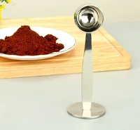 304 practical stainless steel stand coffee powder measuring tamper spoon stainless tea and coffee kitchen tools