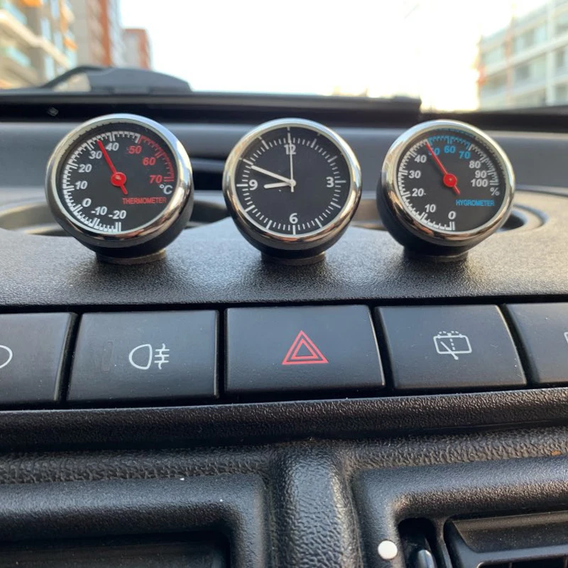 

Mini Car Digital Clock Auto Watch Automotive Thermometer Hygrometer Decoration Ornament Clock Car Interior Accessories
