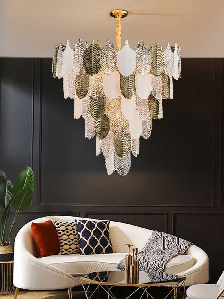 Led постмодерн дизайнерские люстра покрытием Стекло Гостиная Спальня освещение