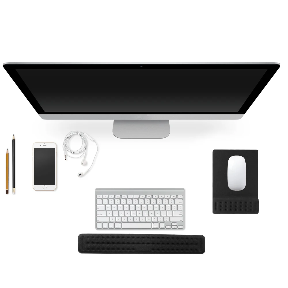 

Soft Memory Mouse Pad Porous Ergonomic Mousepad Natural Rubber Single Hand Wrist Rest Mause Mat Laptop Keyboard Gaming Kit