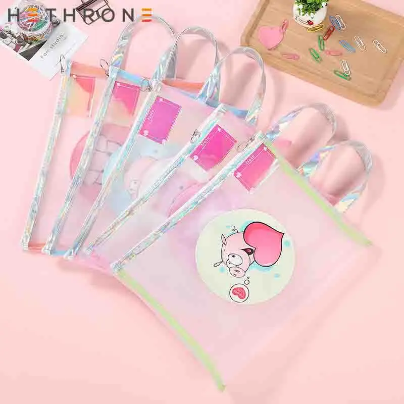 Большая кавайная сумка hetron 1 шт. чехол для письма с розовой свиньей школьные