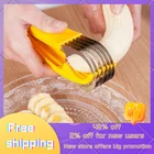 Кухонные аксессуары, Ломтерезка бананов, фруктов, овощей, колбасный нож, нож из нержавеющей стали для бананов, салата, инструменты для приготовления салатов, инструменты для готовки